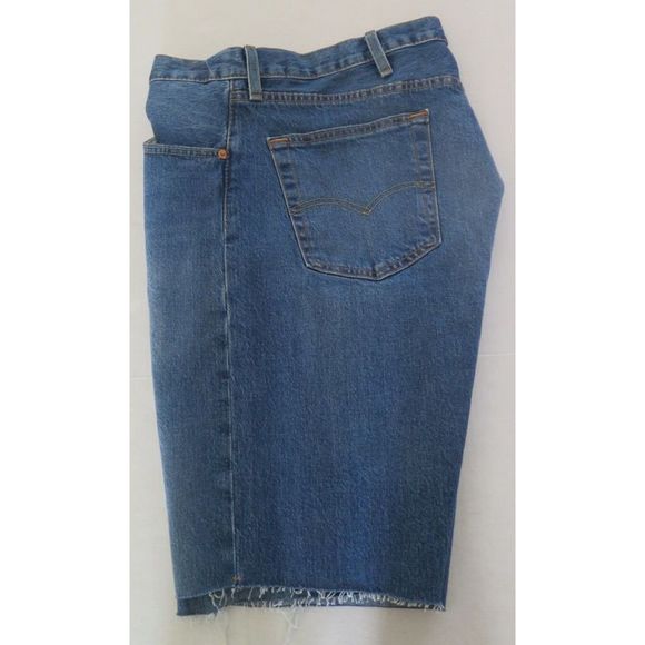 Levi's 501 Men's Sz 38 Blue Denim Stretch Signature Button Fly Shorts - Picture 4 of 6